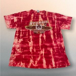 Sturgis Black Hills Rally 2007 Vintage Dyed Shirt - Sz Lg - tye dye shirts